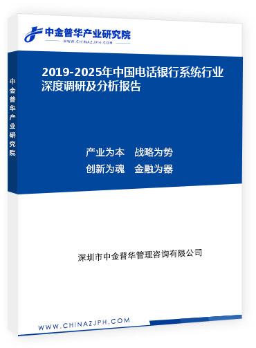 2019-2025年中國電話銀行系統行業(yè)深度調研及分析報告