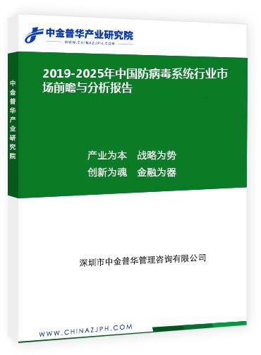 2019-2025年中國防病毒系統行業(yè)市場前瞻與分析報告